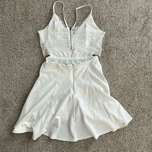 Lulus White dress with lace back